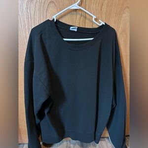Classic Black Crewneck Sweatshirt - Men's Jacket & Coat